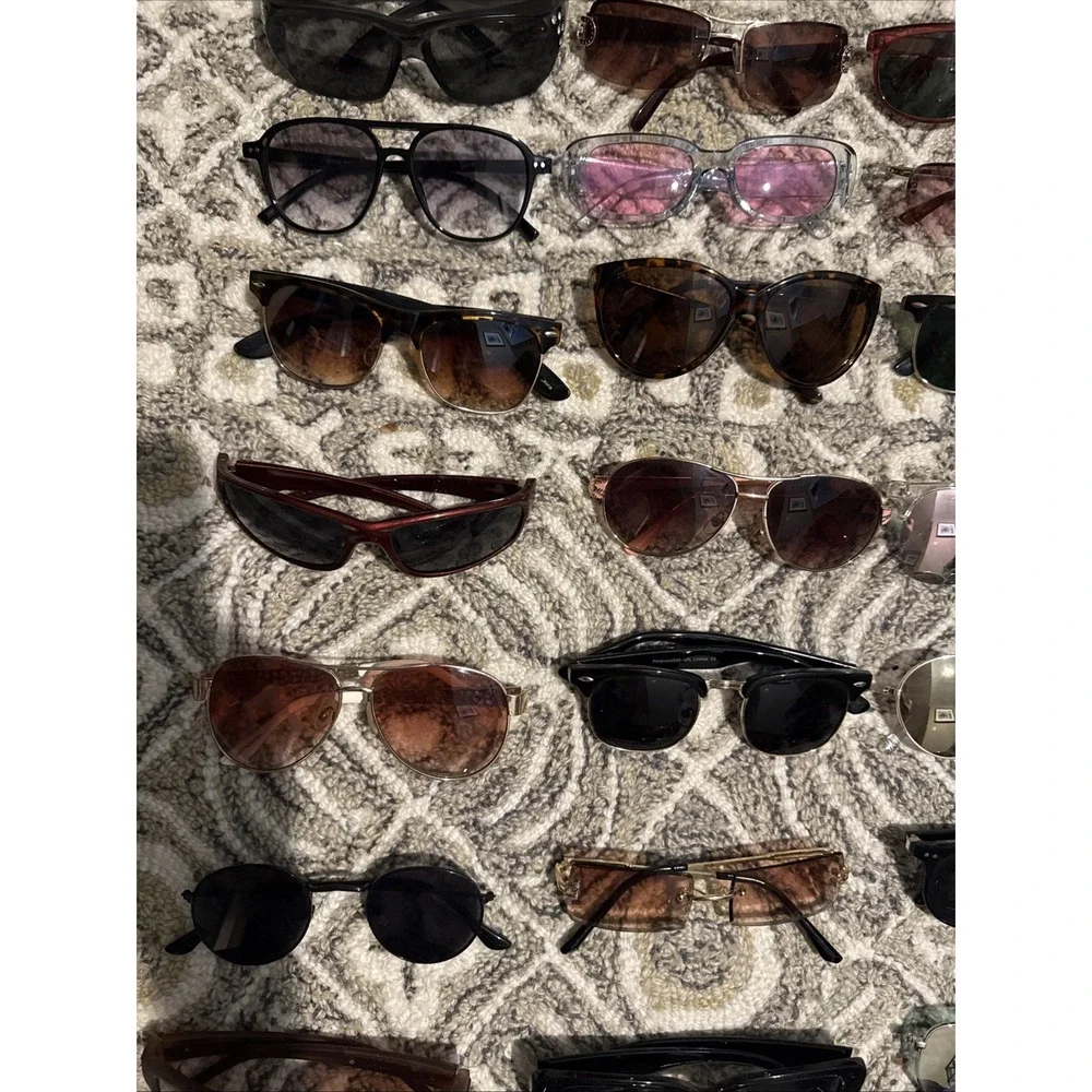 Wholesale Bulk Lot / Group of 56 all included Sunglasses:Square, Round,Aviator+